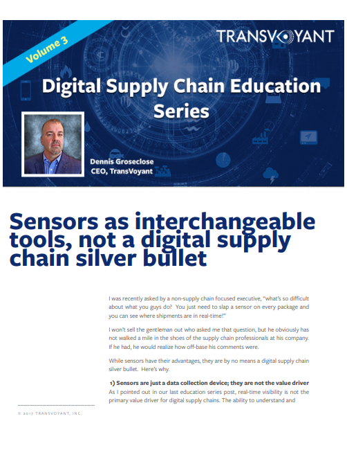 White paper Sensors as interchangeable tools, not a digital supply chain silver bullet
